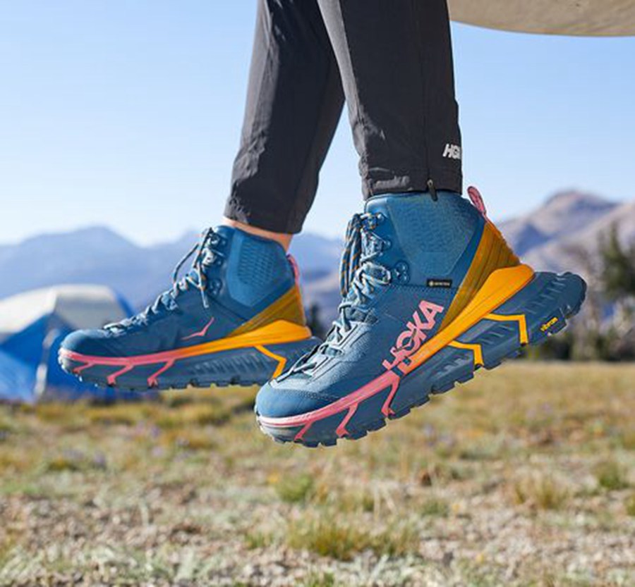 Hoka One One Womens Hiking Boots - TenNine Hike GORE-TEX - Blue - EMJQ43509